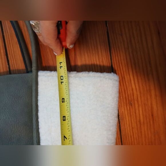 UNBILLION Fall Forest Green Depuis 1996 Tote Vegan Leather Faux Shearling Purse - Picture 13 of 13